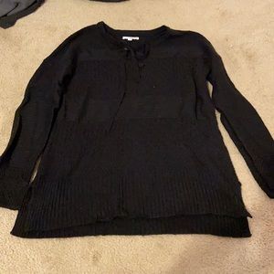 Small Sonoma black tie up sweater